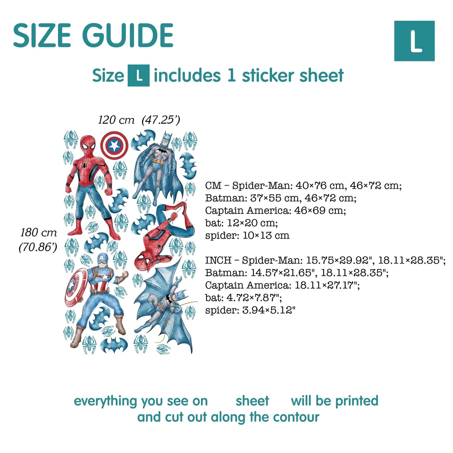 Superhero Wall Decal 1.20