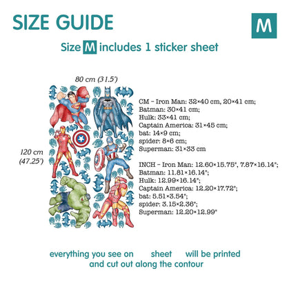 Superhero Wall Decal 1.22