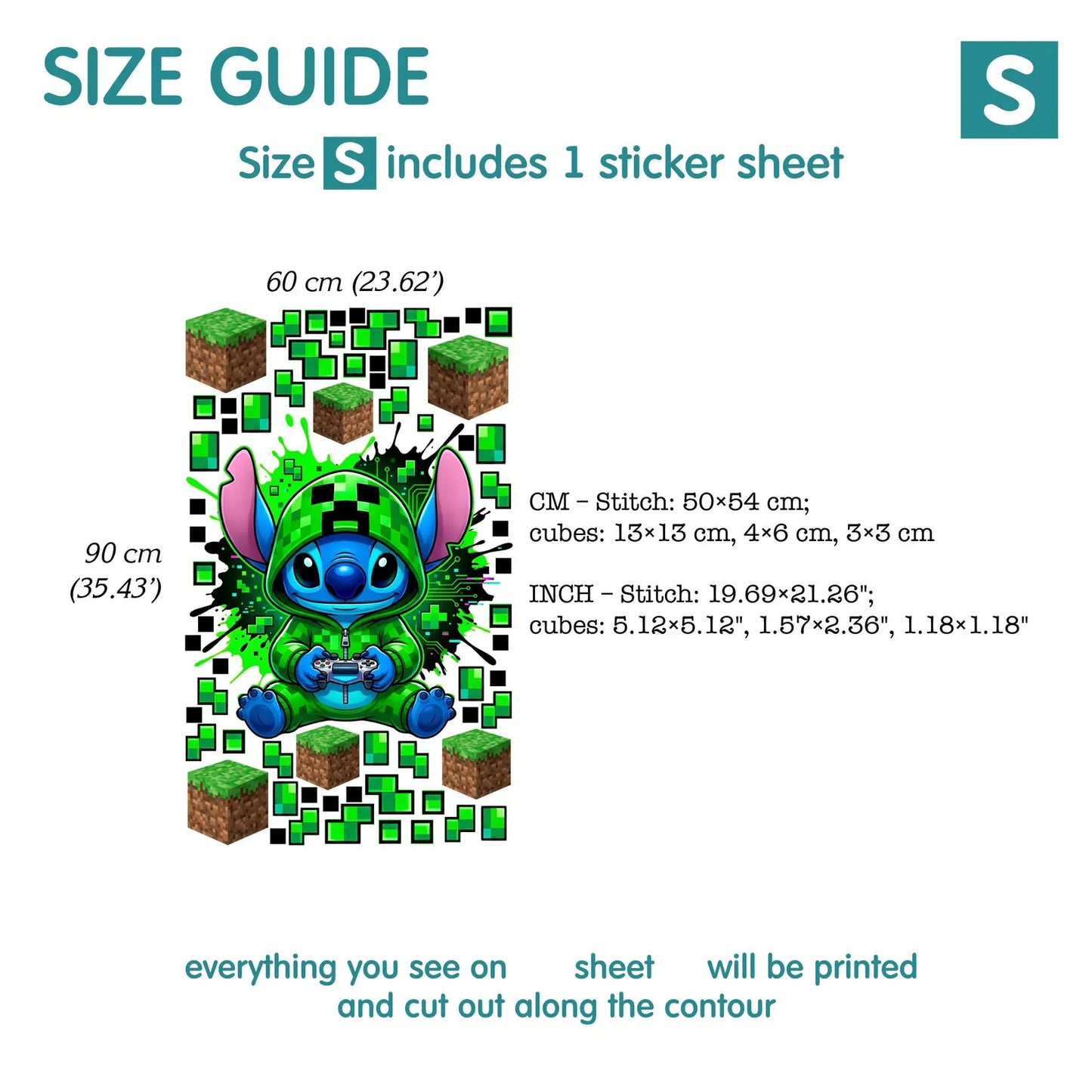 Stitch wall Decal 1.60