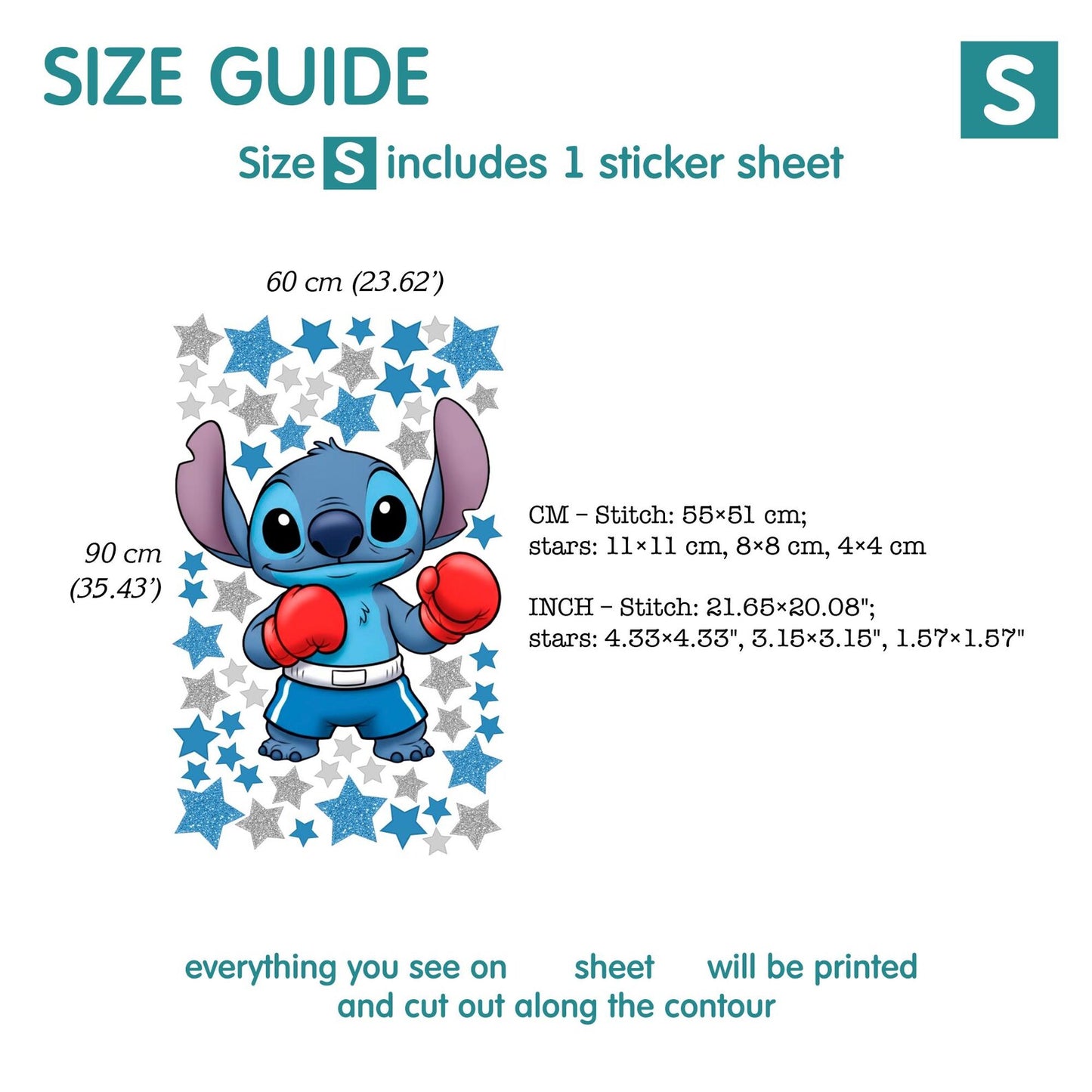 Stitch wall Decal 1.72