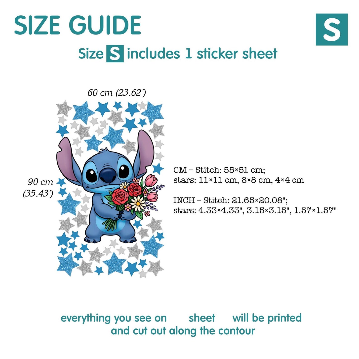 Stitch wall Decal 1.71
