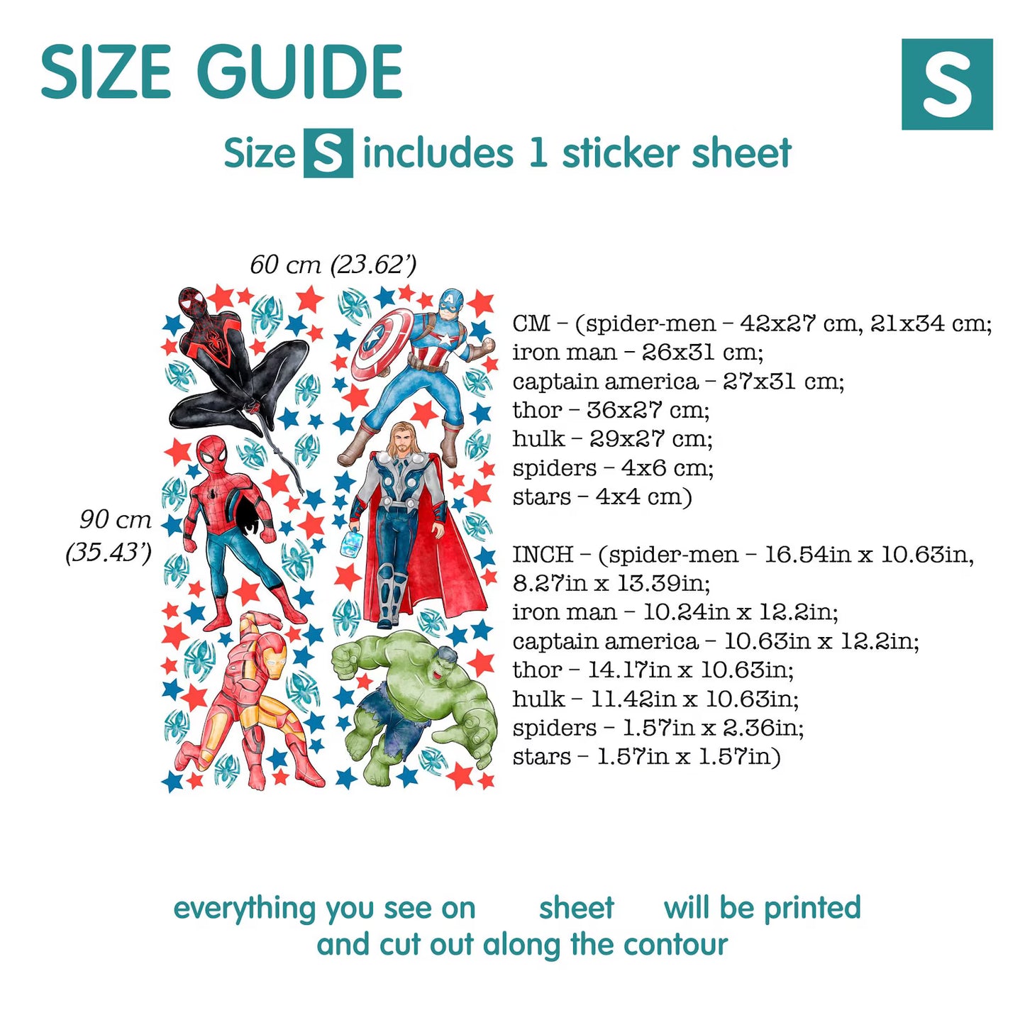 Superhero Wall Decal 1.13