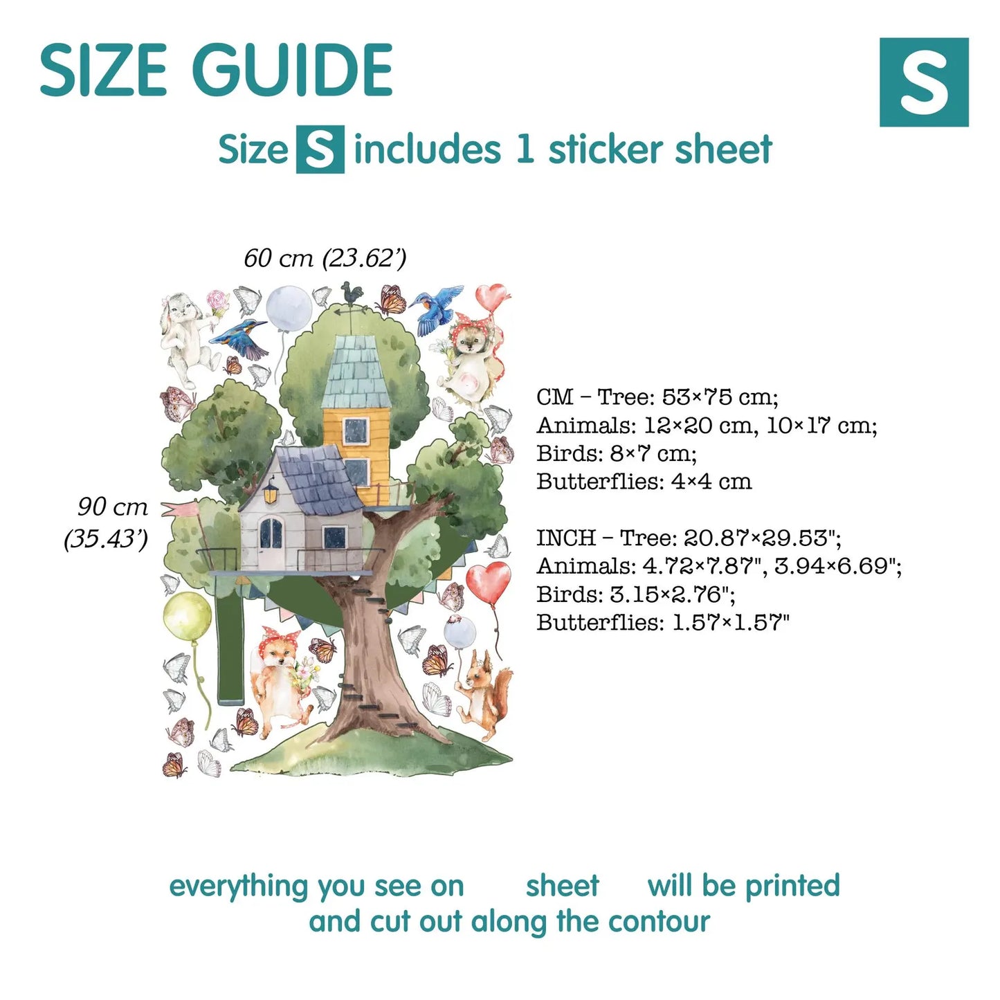 Tree House Wall Decal 1.5