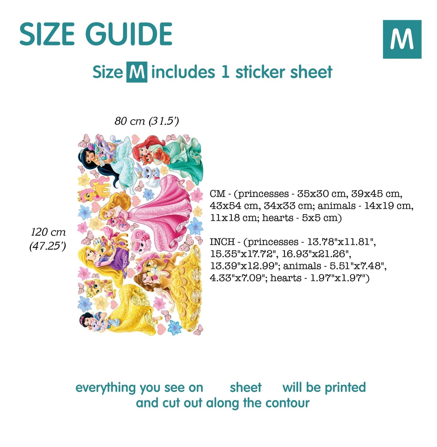Princess Wall Decals 1.68