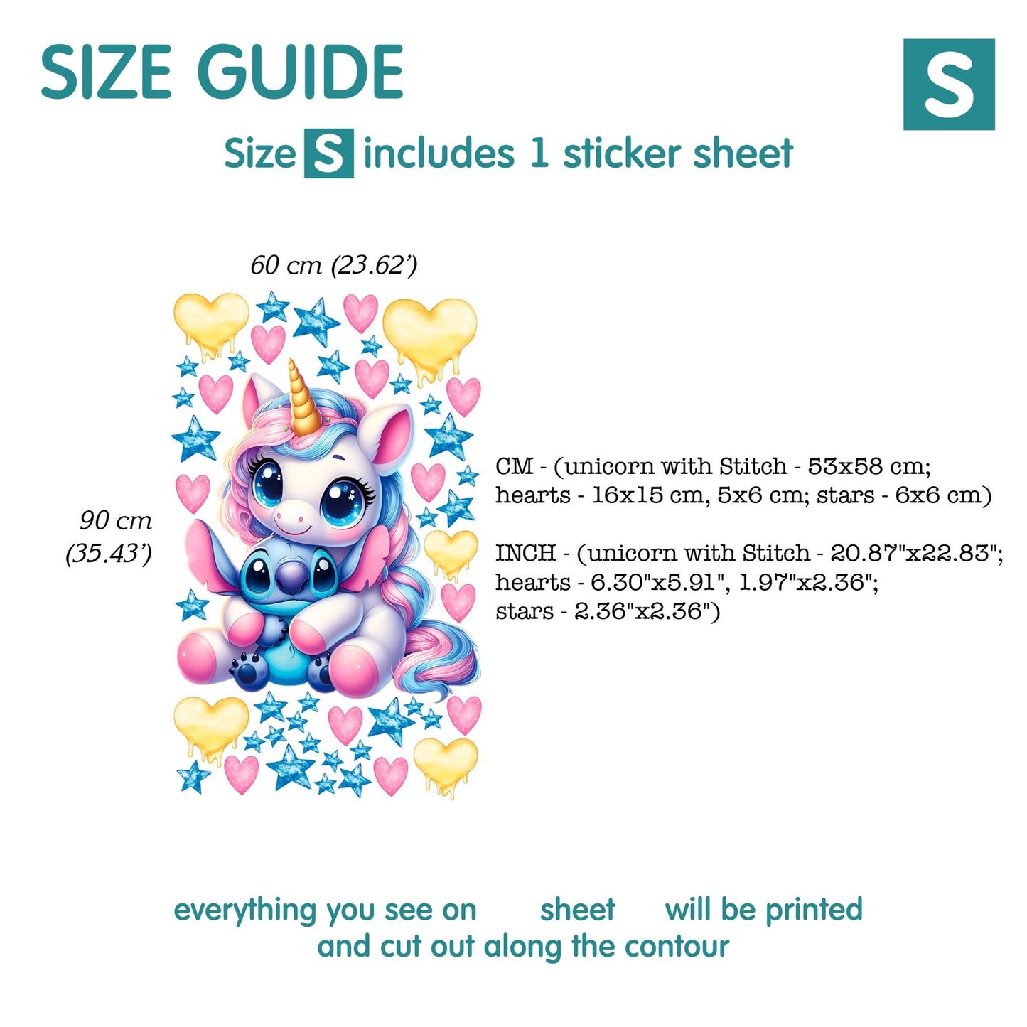 Stitch wall Decal 1.69
