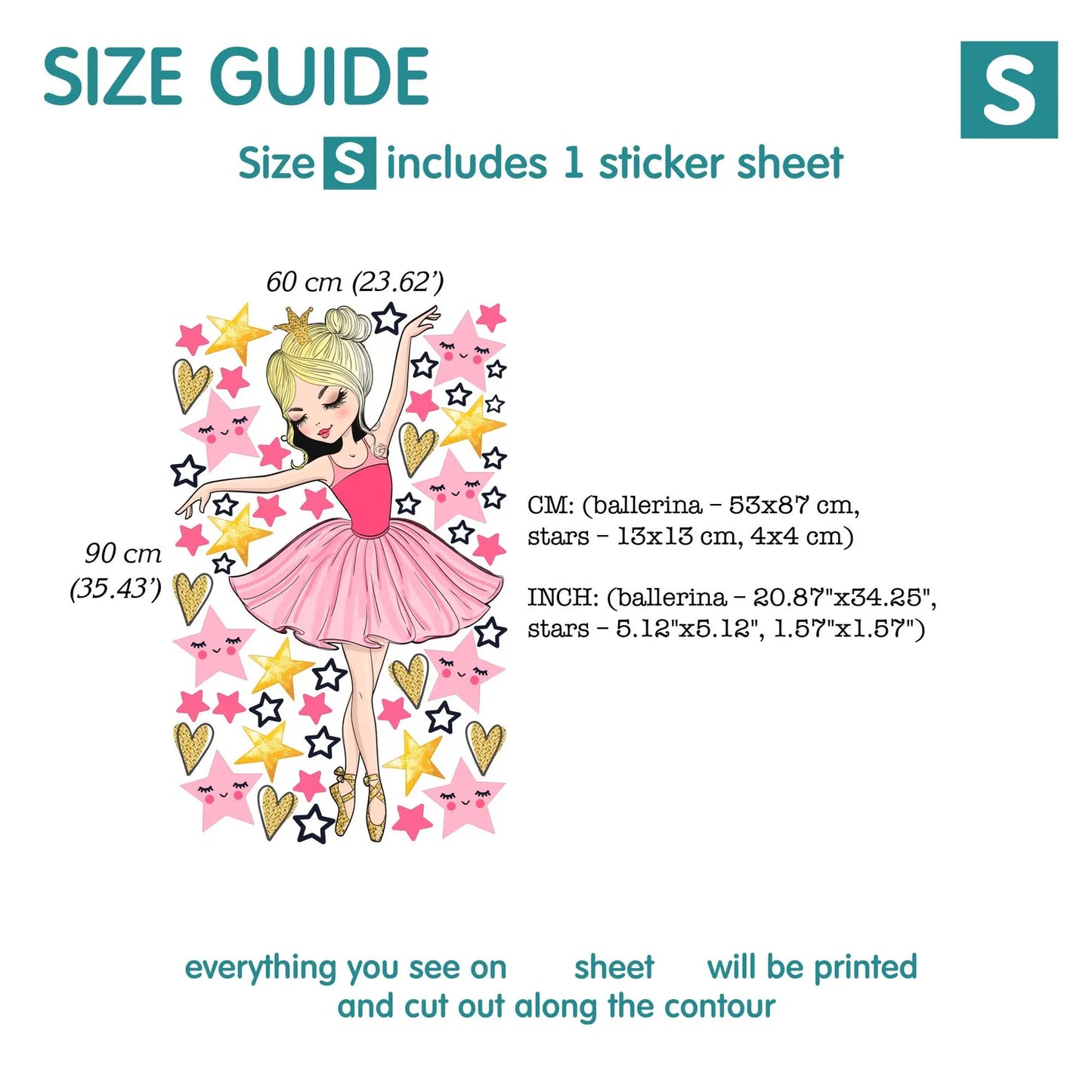 Princess Wall Decals 1.70