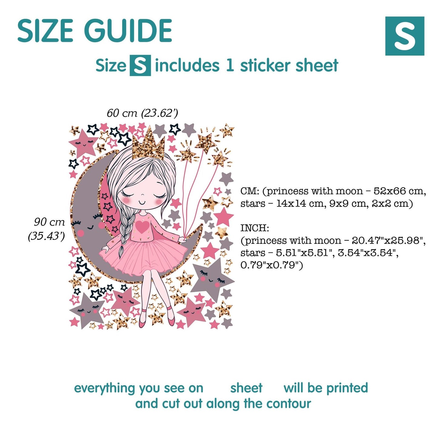 Princess Wall Decals 1.95