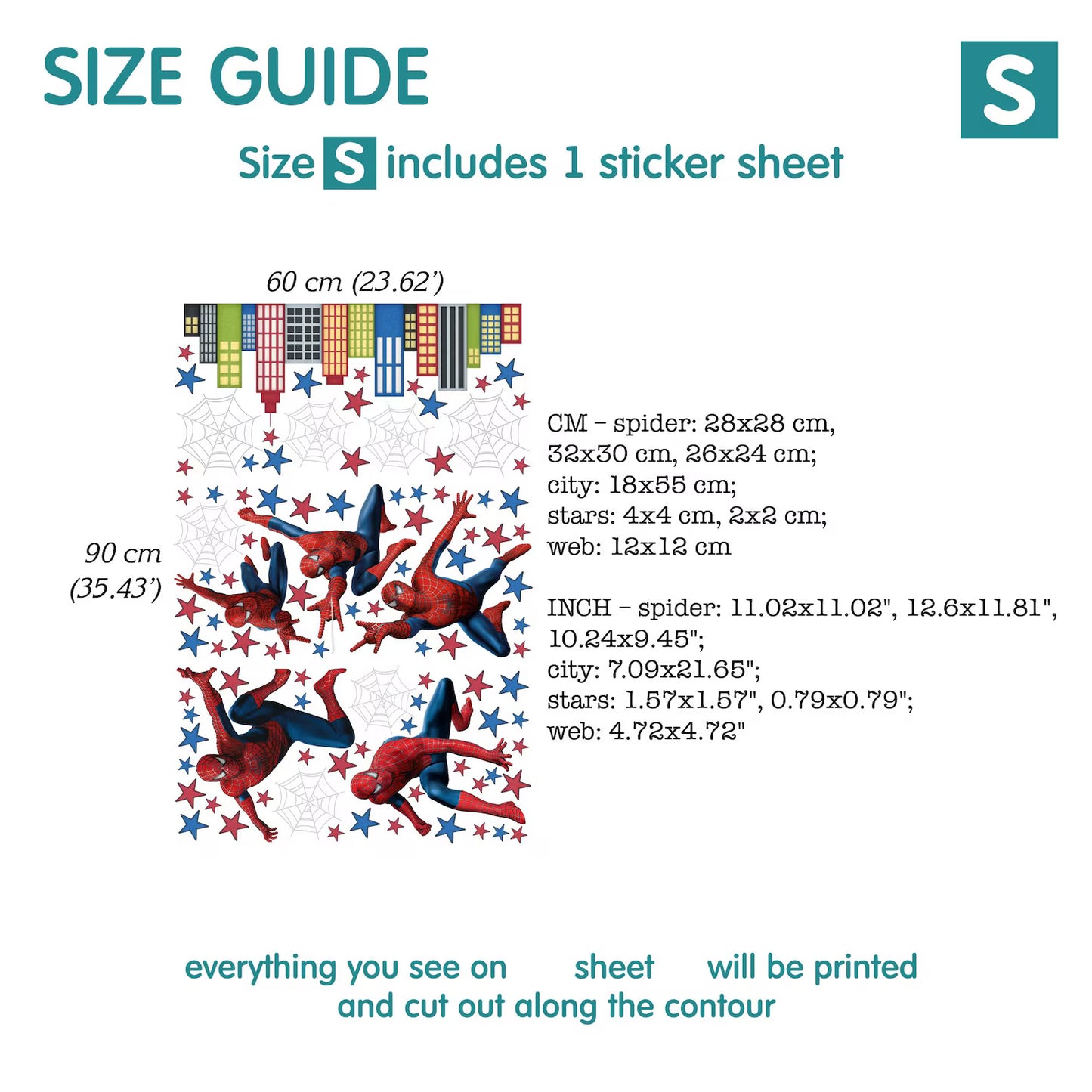 Superhero Wall Decal 1.18