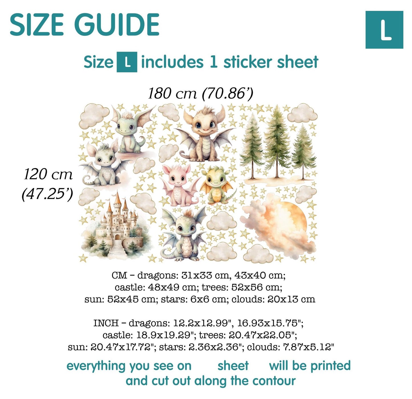 Dragons Wall Decals 14.7