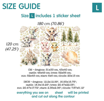 Dragons Wall Decals 14.7