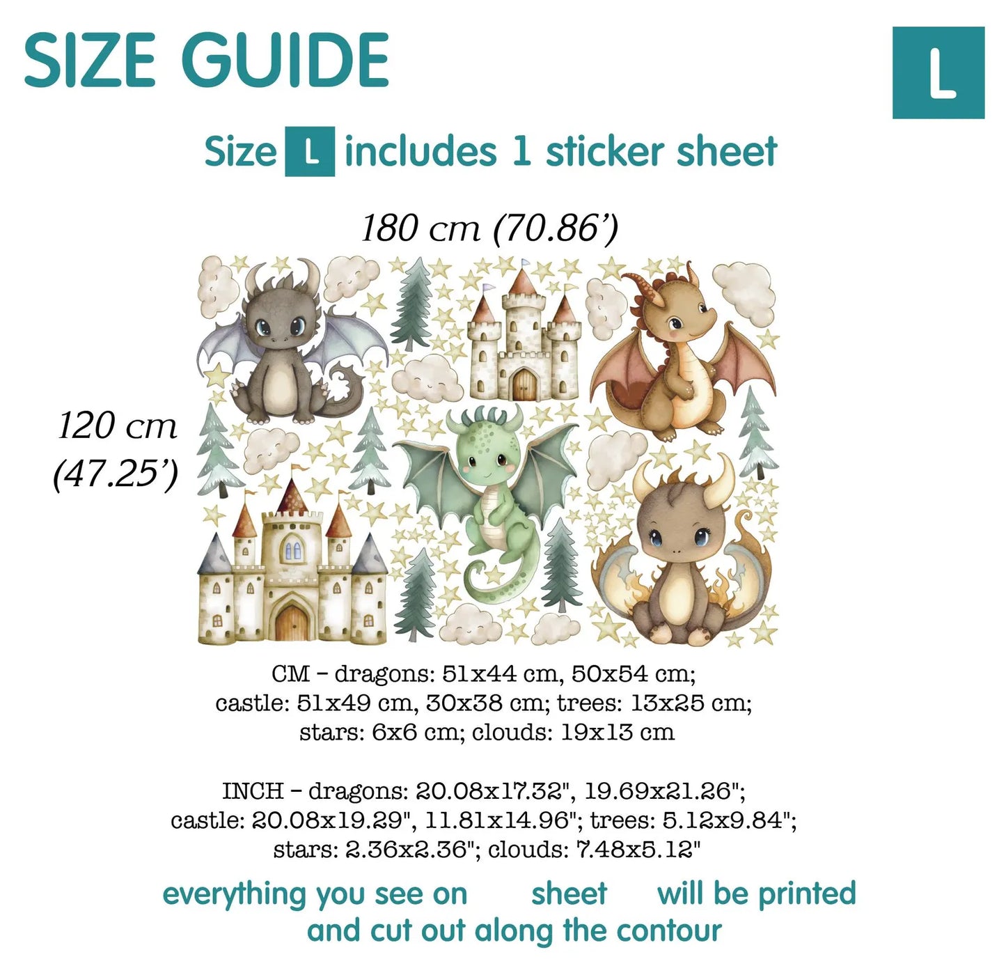 Dragons Wall Decals 14.4