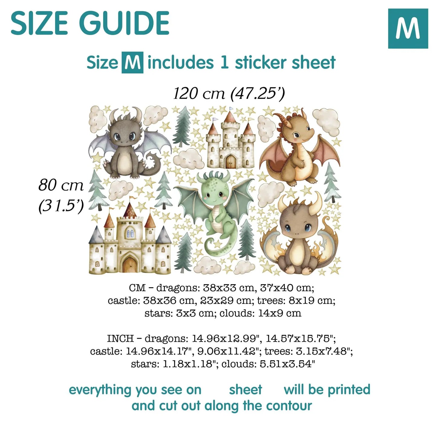 Dragons Wall Decals 14.4
