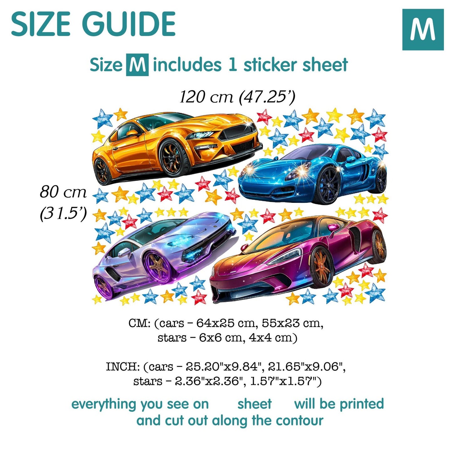 Cars Wall Decal 99.7