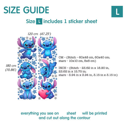 Stitch wall Decal 1.58