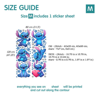 Stitch wall Decal 1.58