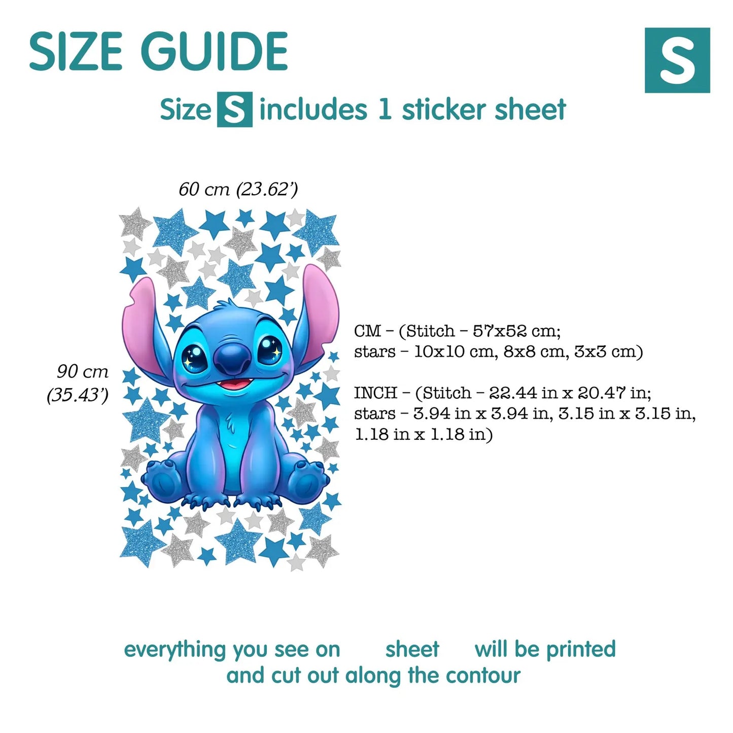 Stitch wall Decal 1.67