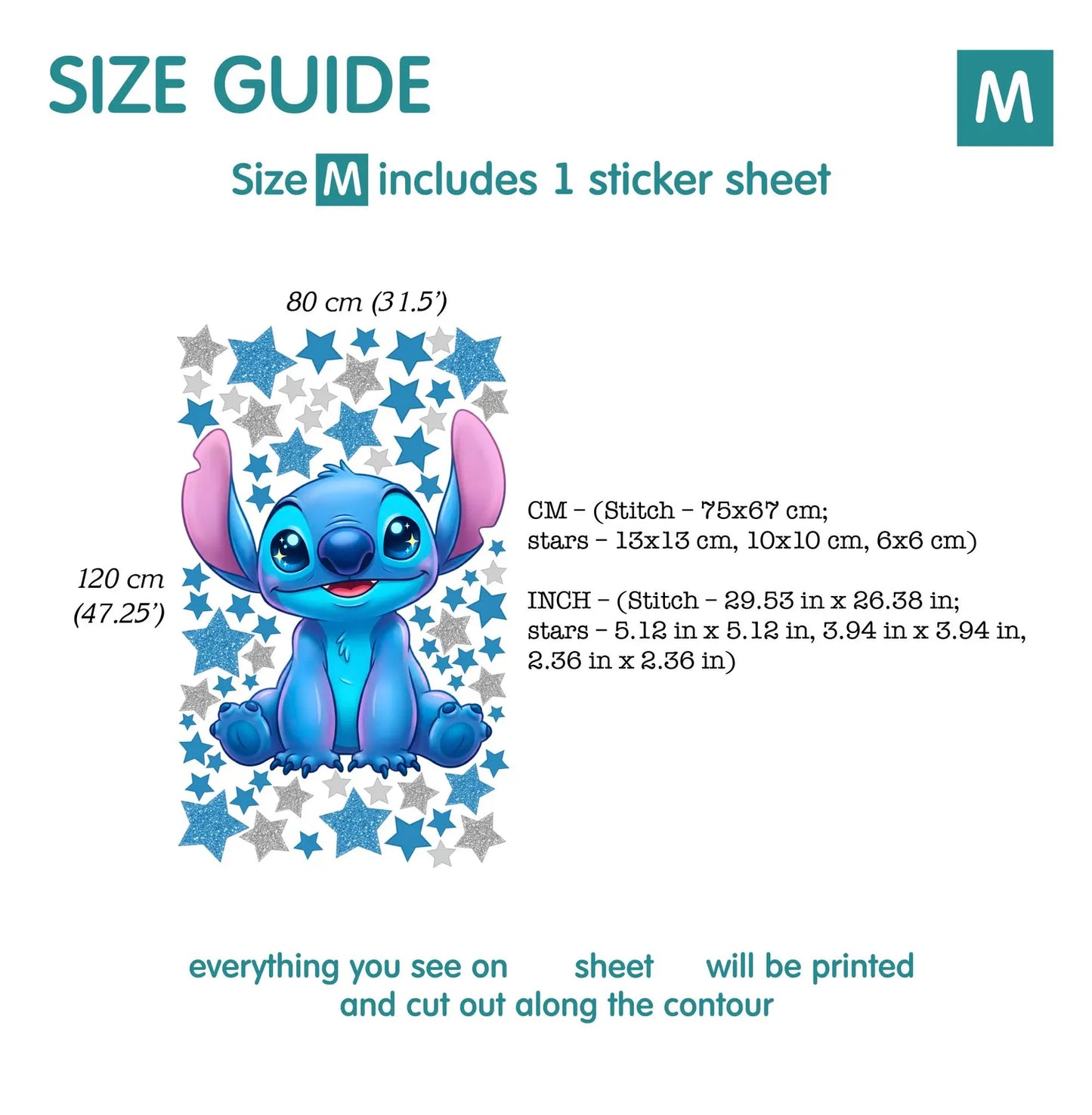 Stitch wall Decal 1.67
