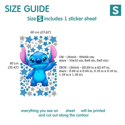 Stitch wall Decal 1.63