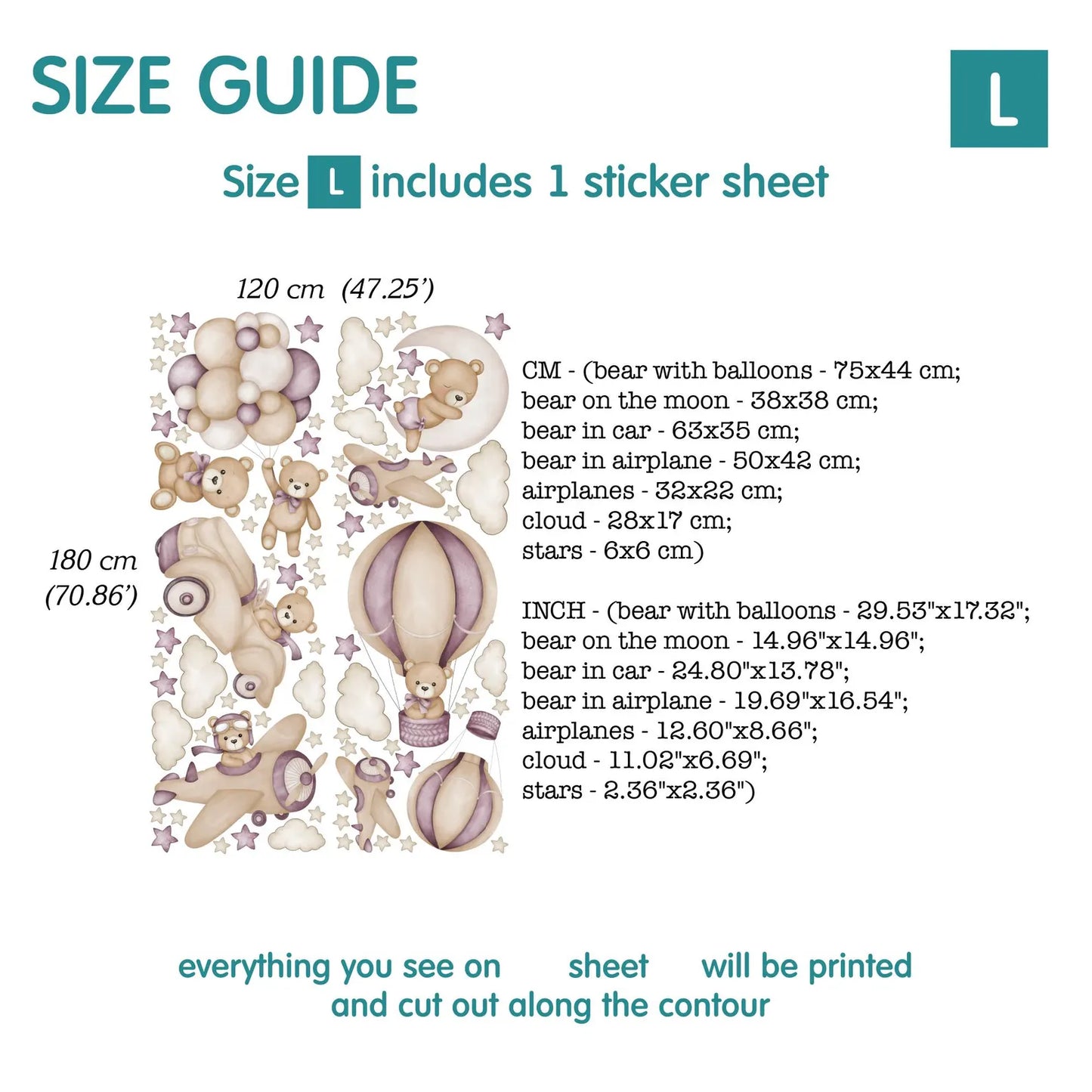 Bears Wall Decals 11.74
