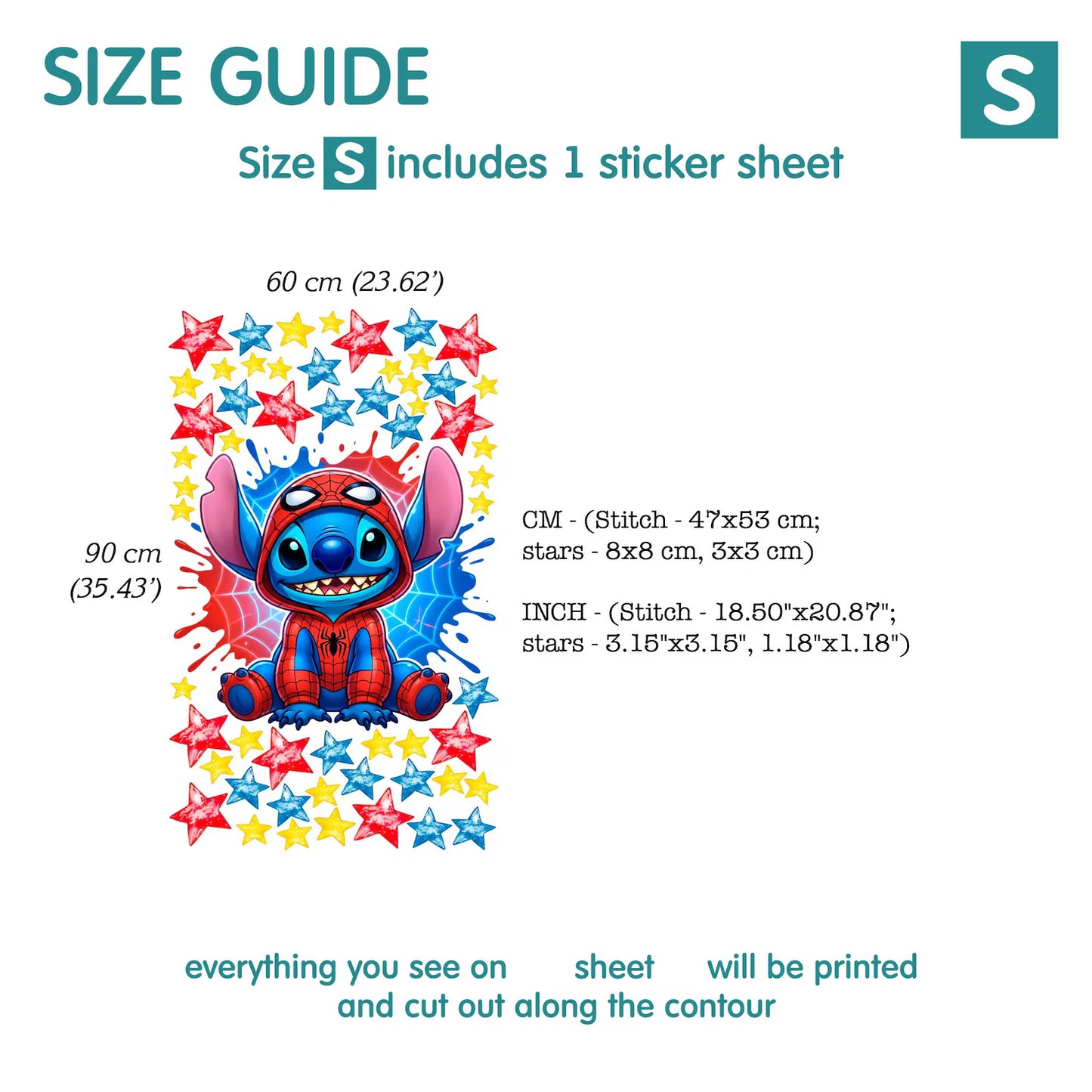 Stitch wall Decal 1.61