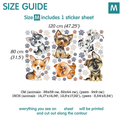 Dogs Wall Decals 14.8
