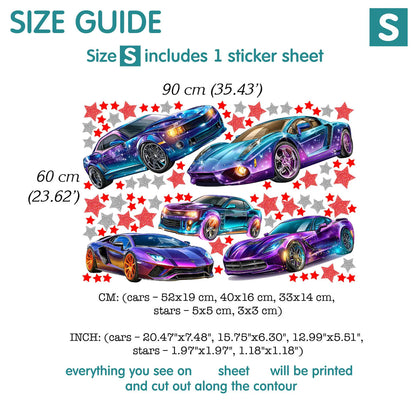Cars Wall Decal 99.8