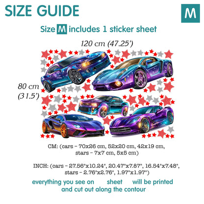 Cars Wall Decal 99.8