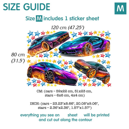 Cars Wall Decal 99.6
