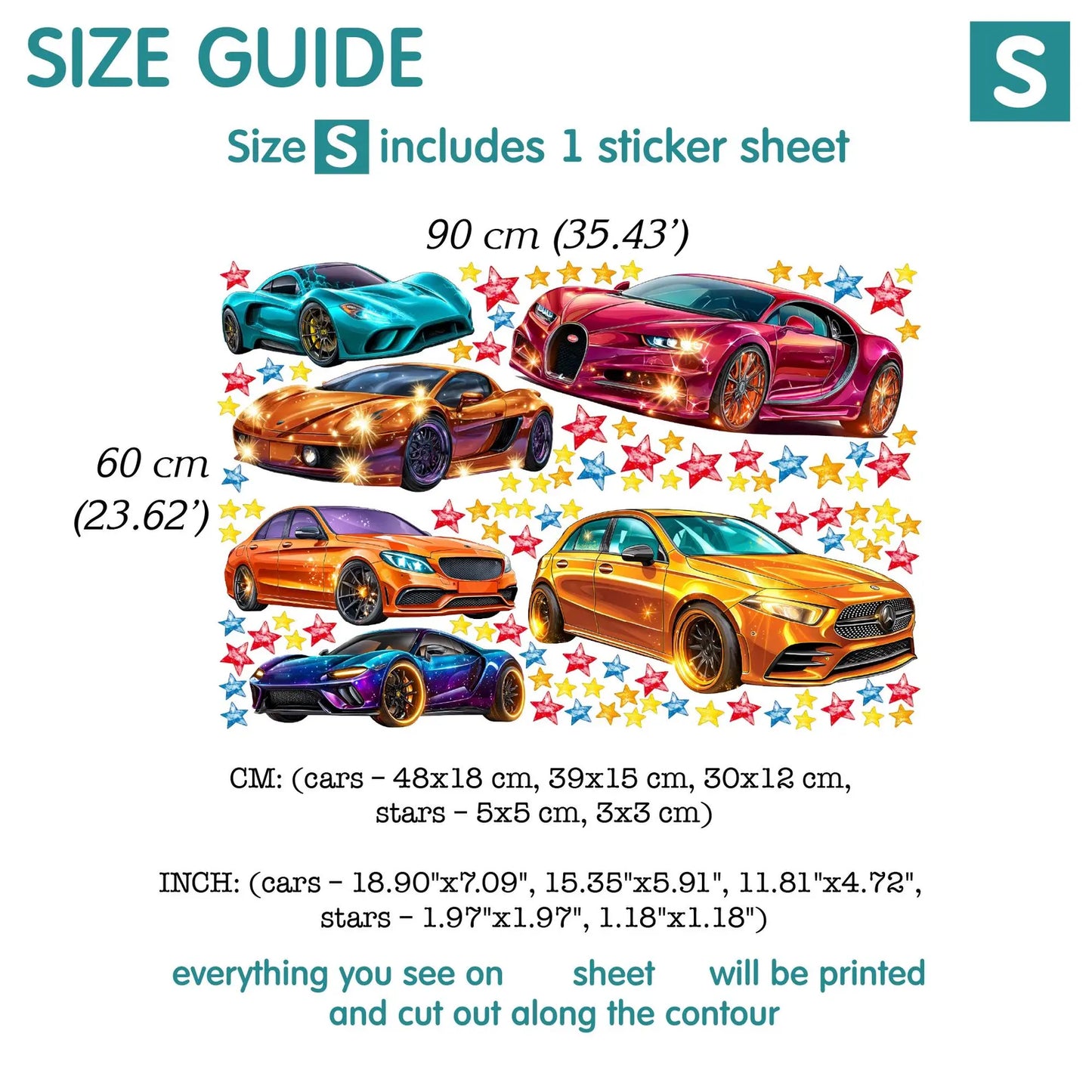 Cars Wall Decal 99.4