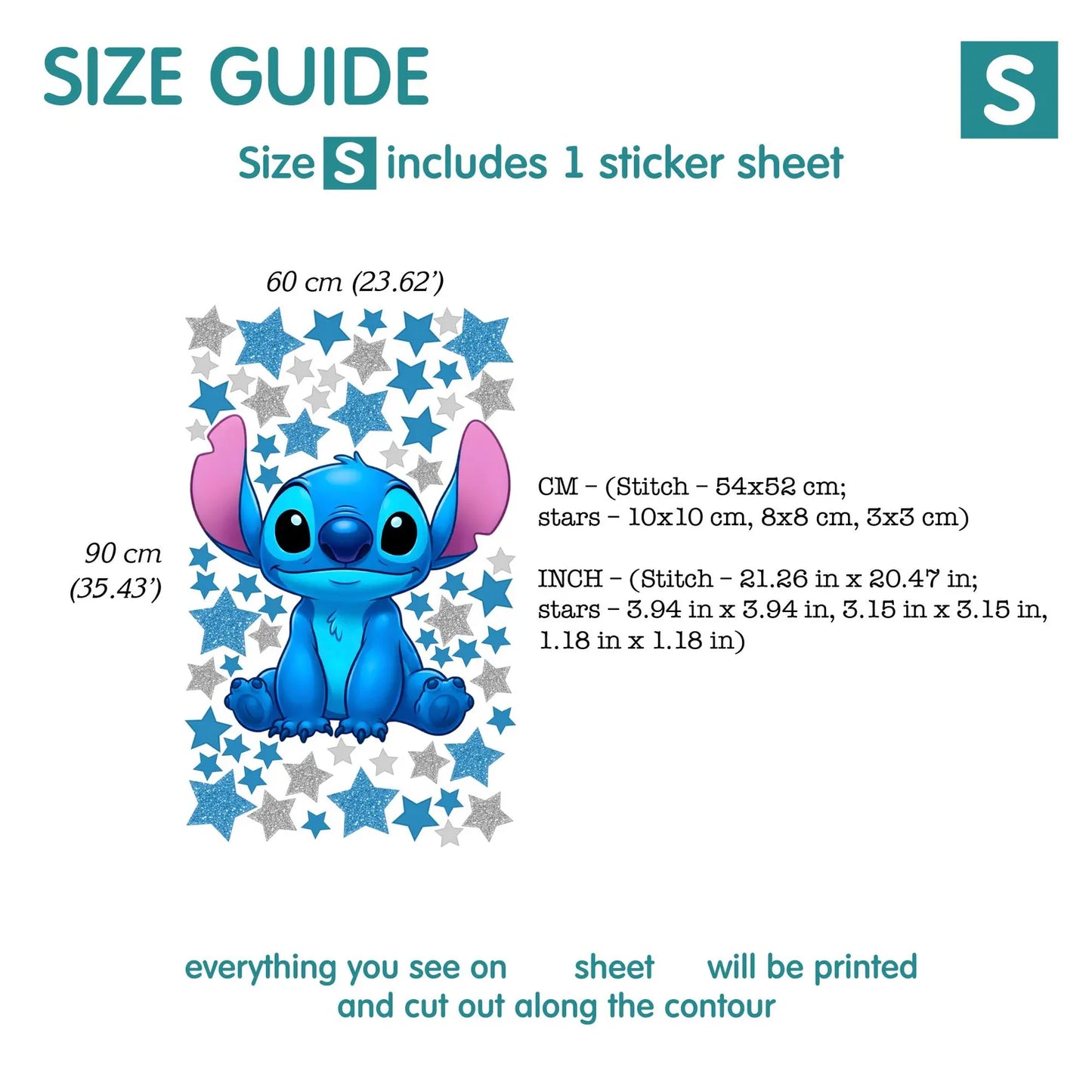 Stitch wall Decal 1.66