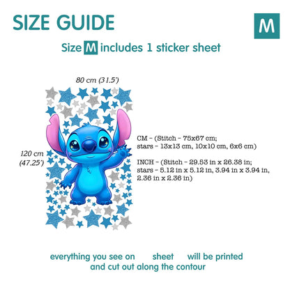Stitch wall Decal 1.63