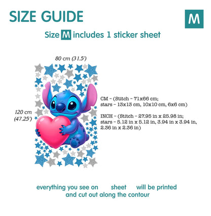Stitch wall Decal 1.64