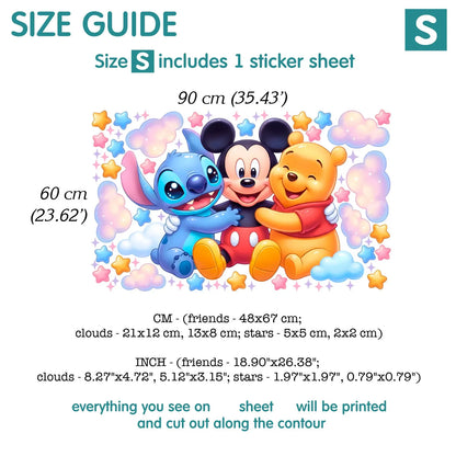 Winnie Pooh Stitch Wall Decal 1.3