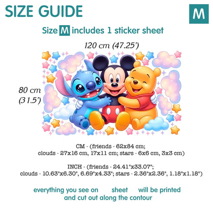 Winnie Pooh Stitch Wall Decal 1.3