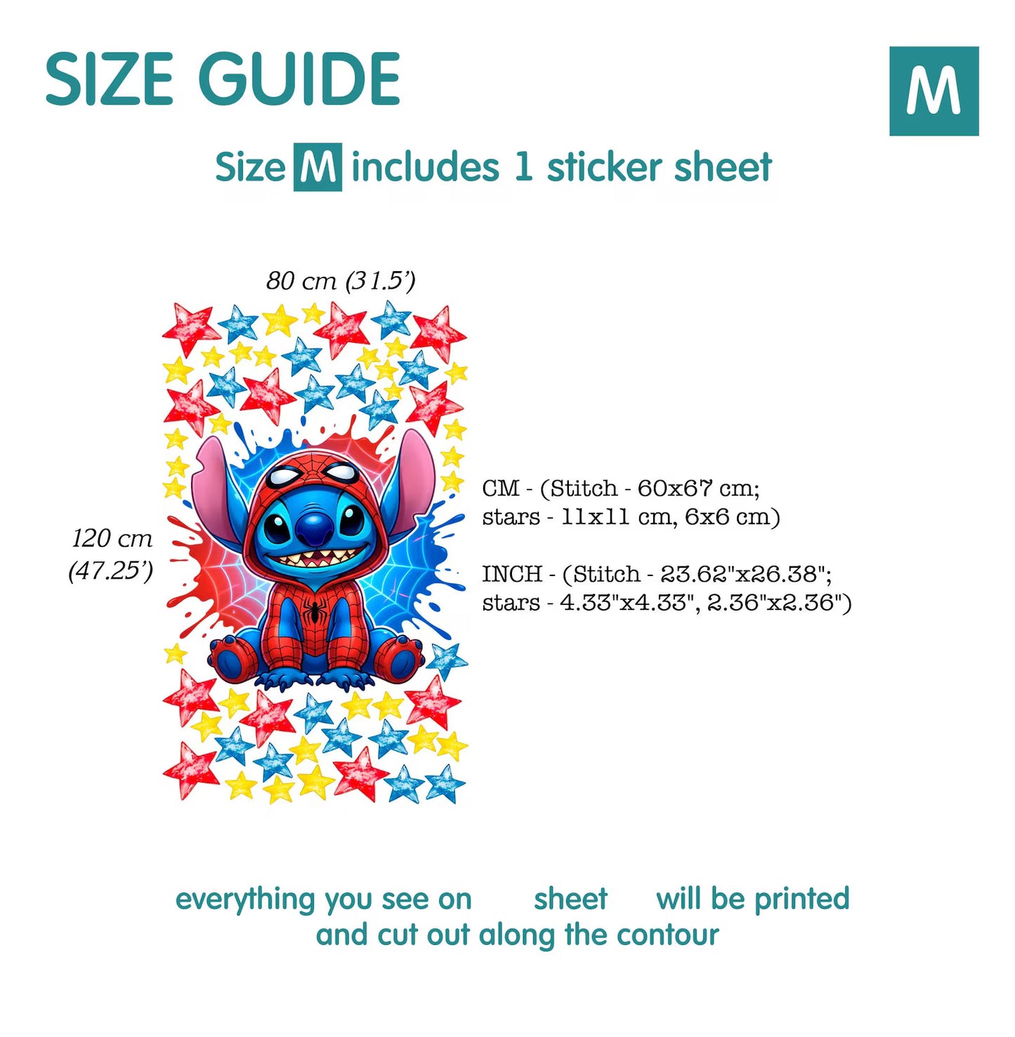 Stitch wall Decal 1.61