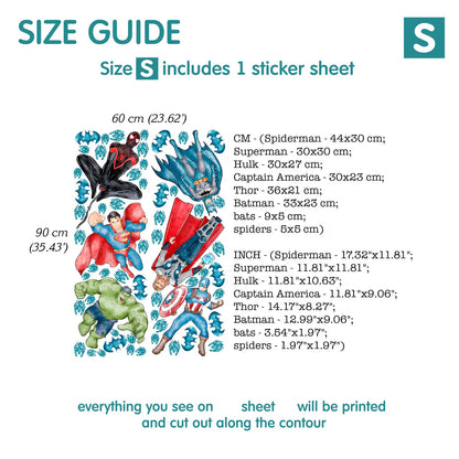 Superhero Wall Decal 1.16