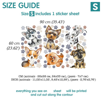 Dogs Wall Decals 14.8