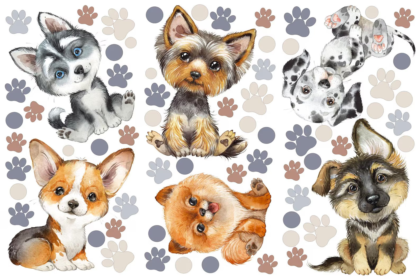Dogs Wall Decals 14.8