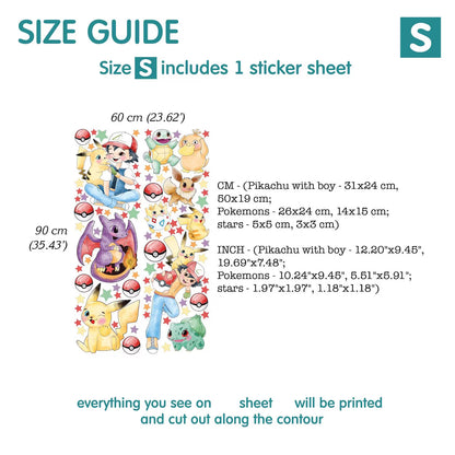 pikachu Wall Decal 11.77