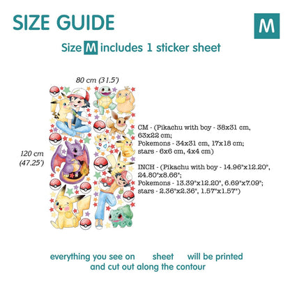 pikachu Wall Decal 11.77