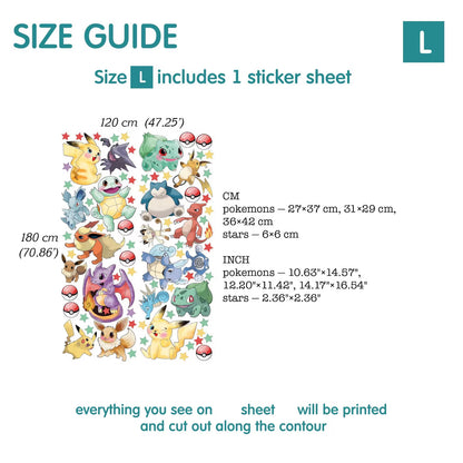 pikachu Wall Decal 11.75