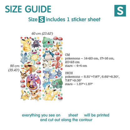 pikachu Wall Decal 11.75