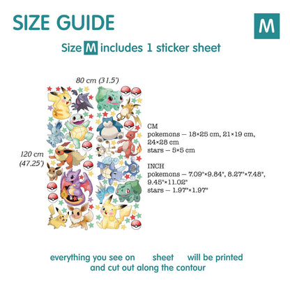 pikachu Wall Decal 11.75