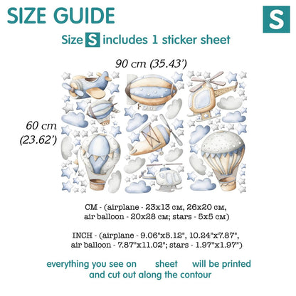 Hot Air Balloons Wall Decals 2.11