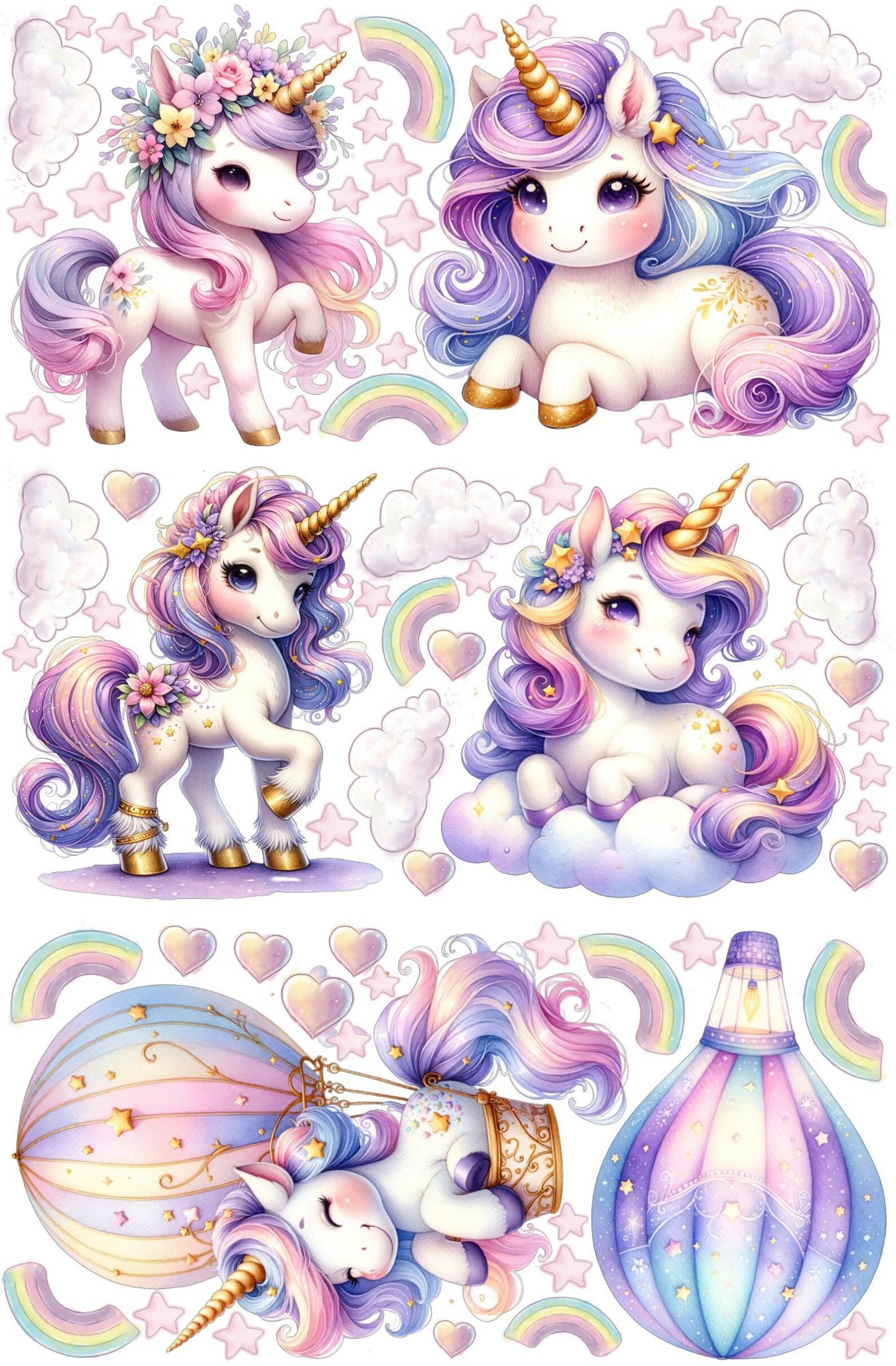 Unicorns Wall Decals 10.0