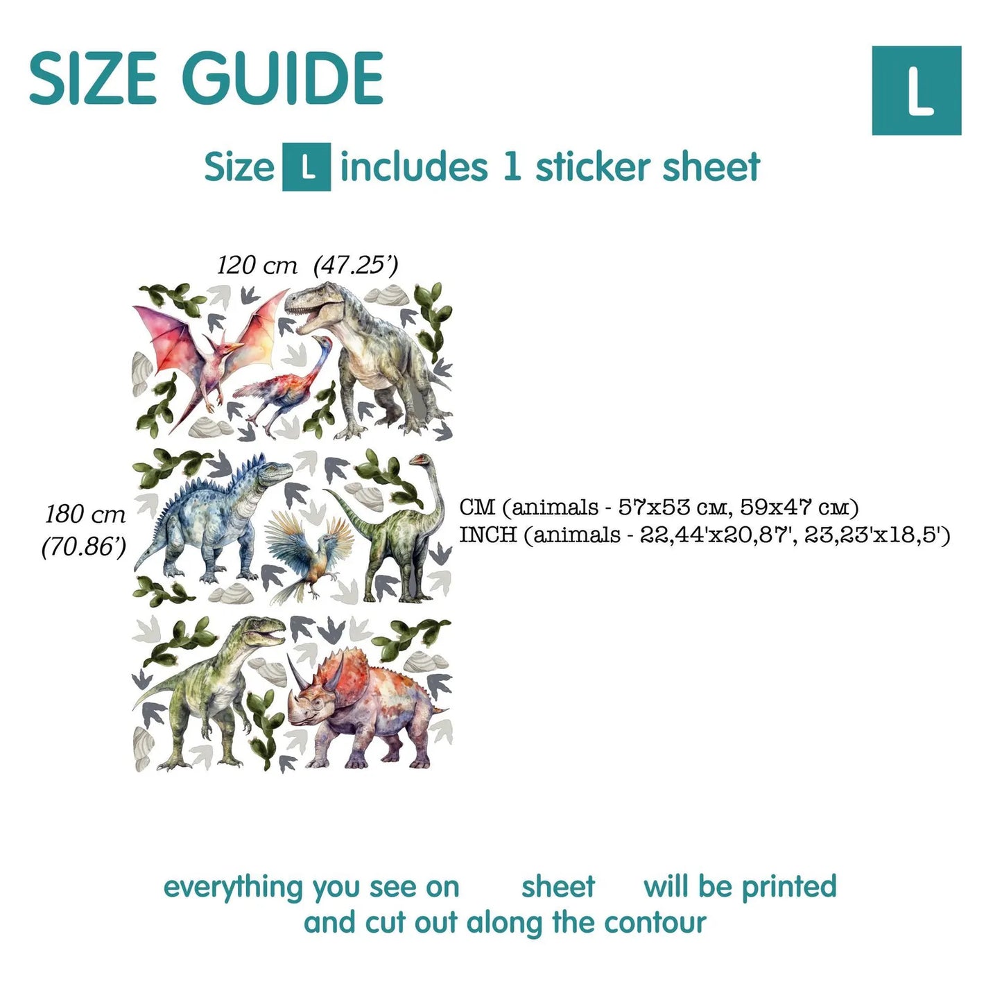 Dino Wall Decals 9.0