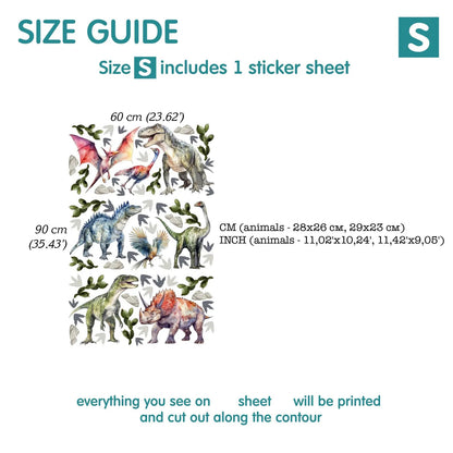 Dino Wall Decals 9.0