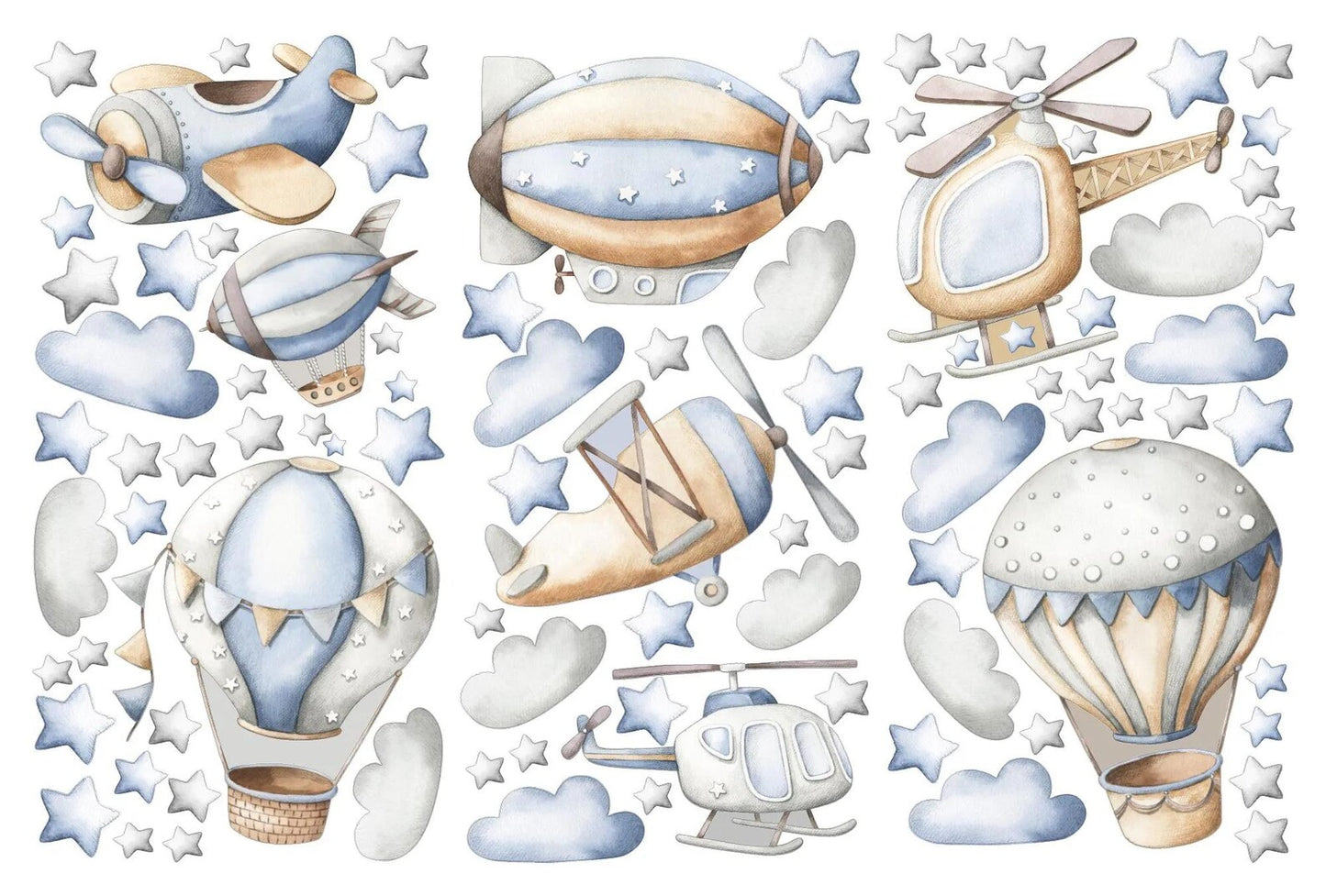 Hot Air Balloons Wall Decals 2.11