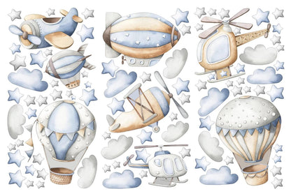 Hot Air Balloons Wall Decals 2.11