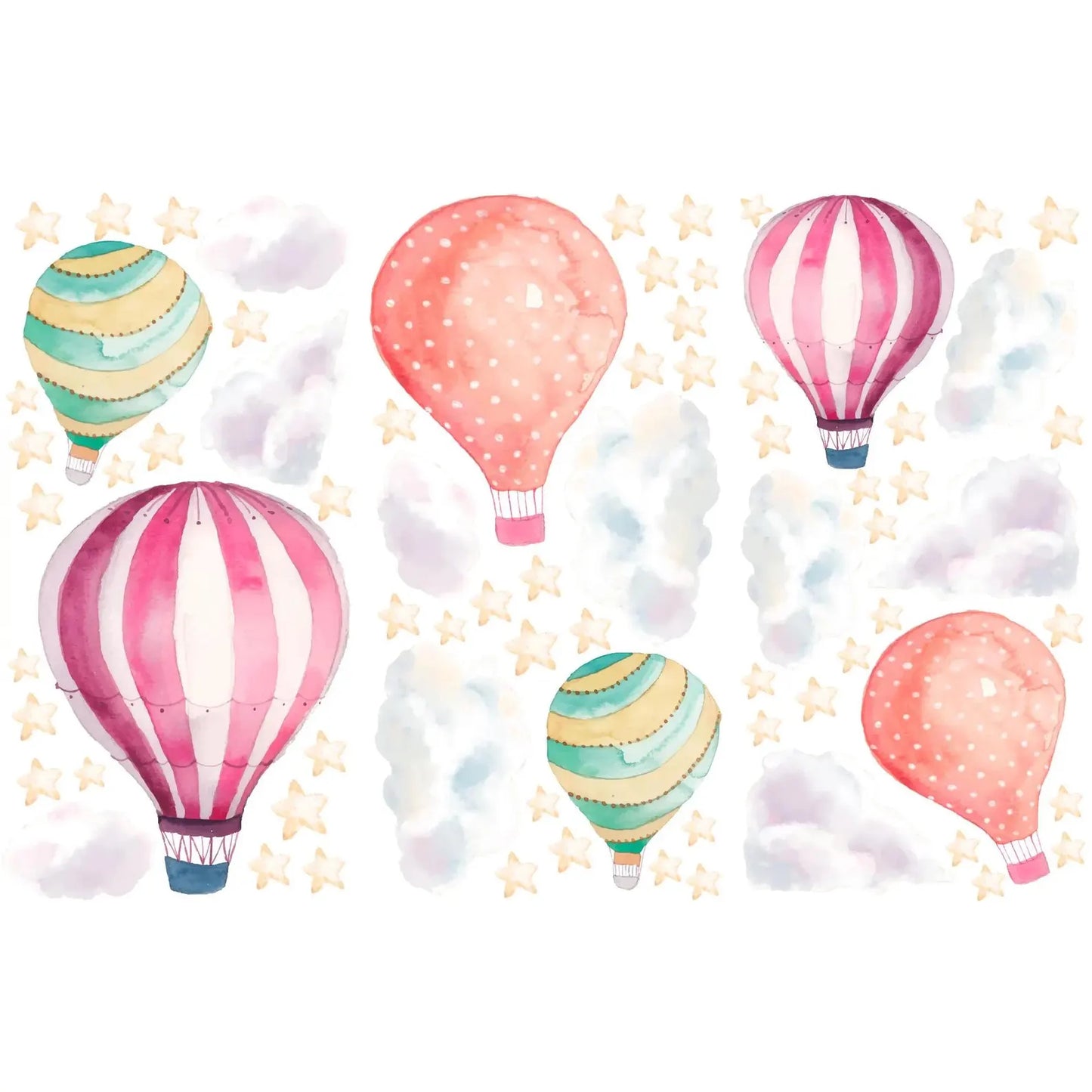 Hot Air Balloon Wall Decals 5.12
